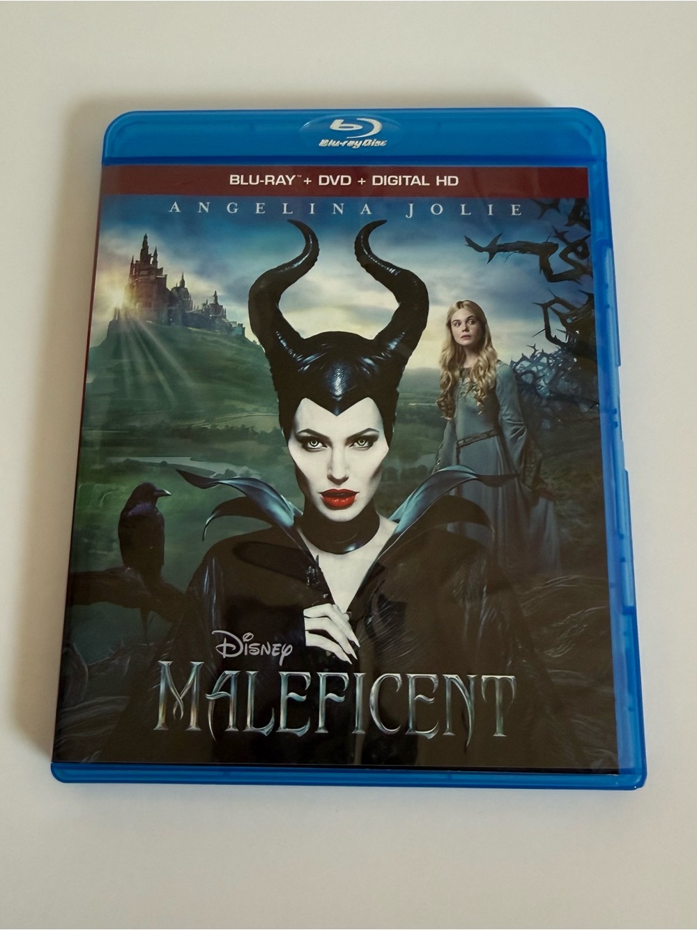 Disney Maleficent Movie Blu-ray DVD and Case